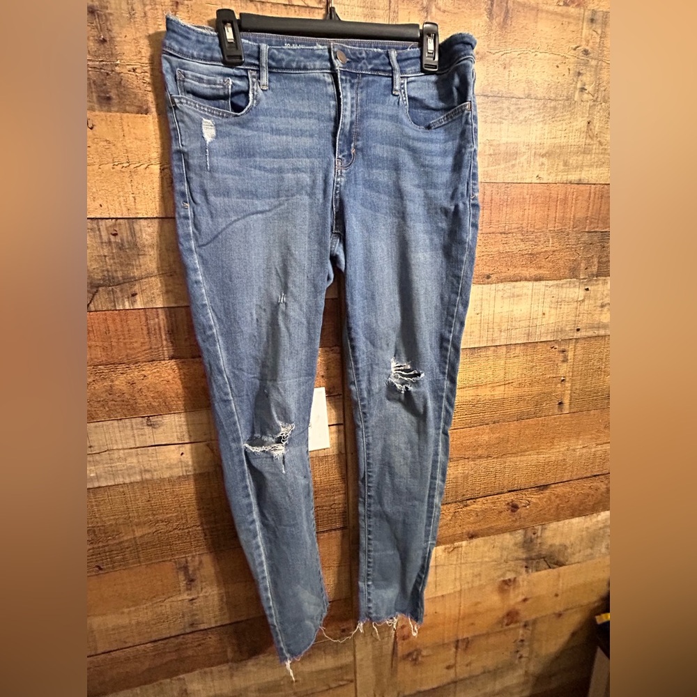 a.n.a Blue Denim Mid-Rise Jeans